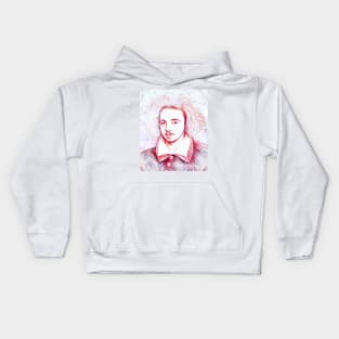 Christopher Marlowe Portrait | Christopher Marlowe Artwork | Line Art Kids Hoodie